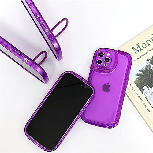 Coque iPhone 12 Pro Max design créatif violet pour appels vidéo mains libres