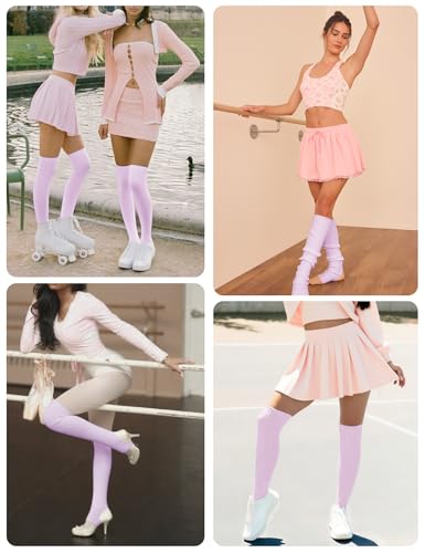 Image of v28 Women's Neon Knit Leg Warmer for 80s Party Dance Sports Yoga