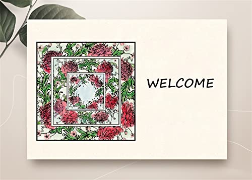 Flowers Leaves Frame Background Clear Stamps For Card Making Decoration Diy Scrapbooking, Plant Background Silicone Transparent Seal Stamps For Embossing Album Decor Craft. #TOP2