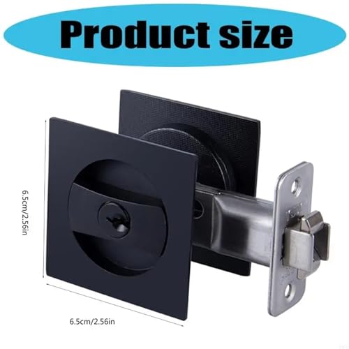 Pocket Door Lock 4Pcs Privacy Lock Latches Pocket Door Hardware Adjustable Quick Installation Designs for Square Door miniatura 7