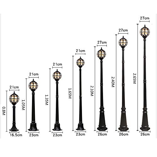 Éclairage classique d'extérieur avec lanterne colonne globe - 8