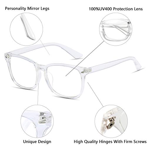 Image of Square Blue Light Blocking Glasses,Computer /Gaming /Screen Glasses for Women or Men