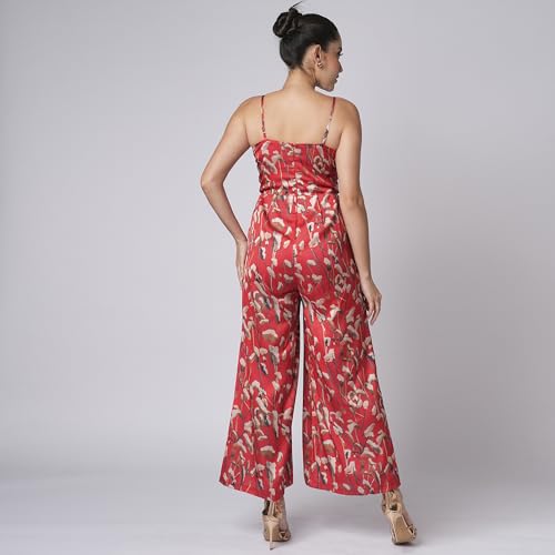 Image of Globus Women Yellow Solid Wrap V-Neck Jumpsuit-3640450001