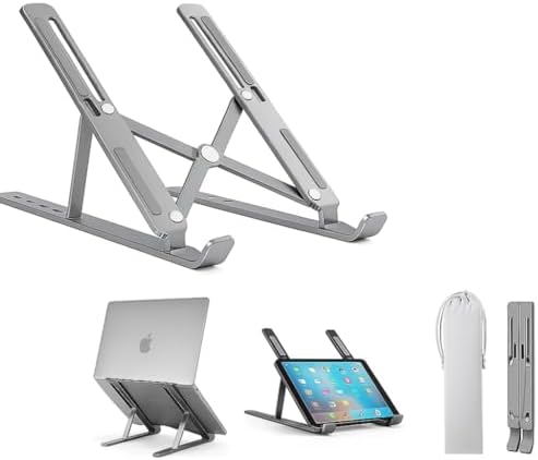 Suporte Para Notebook em Alumínio Dobrável Portátil e Ergonômico ...