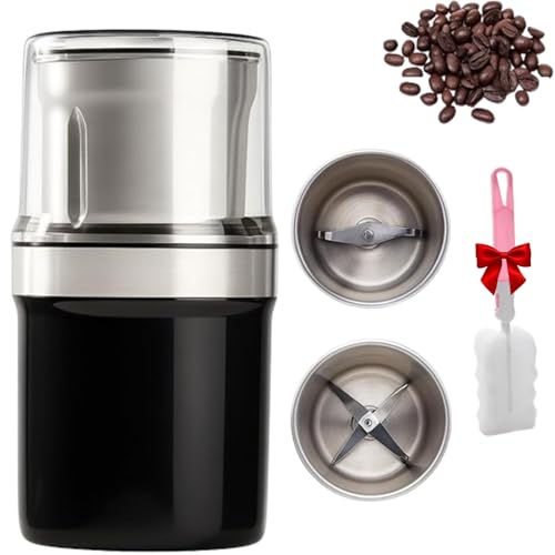 Electric Multi-use Cup Grinder – Large Capacity Stainless Steel, Electric Coffee Spice Grinder for...