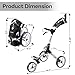 Cube Cart Golf Push Cart 3 Wheel, Smallest Folding Lightweight Golf Cart - Two Step Open/Close Push Cart Golf with Adjustable Handle & Foot Brake - Free Umbrella Holder Included