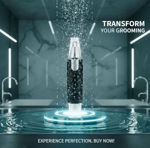 Image of RERANT 3-in-1 Professional Electric Nose, Ear, and Eyebrow Trimmer - Painless Precision Grooming Tool for Men and Women, Travel-Friendly Design (Black)