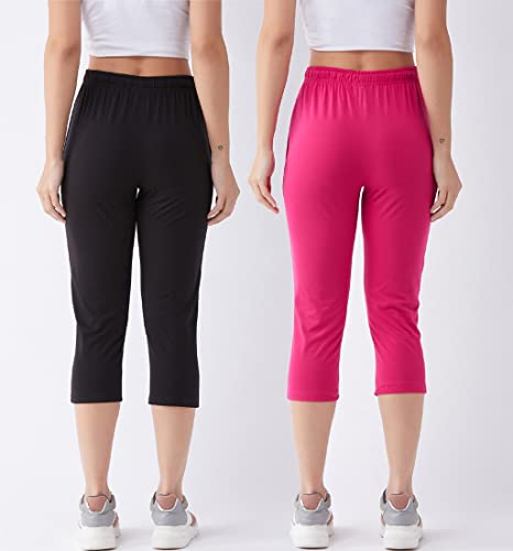 Image of Modeve Women Solid Cotton Blend Capri for summer|| Summer Wear