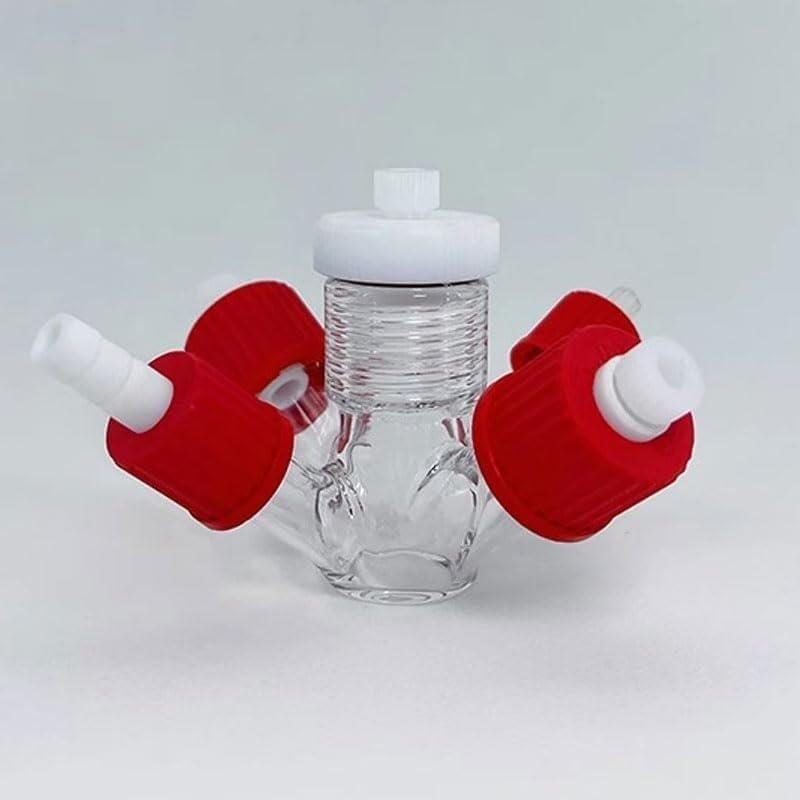 Cella elettrolitica microsigillata da laboratorio, tre elettrodi, copertura in PTFE, vetro borosilicato, 5 porte(20ml)