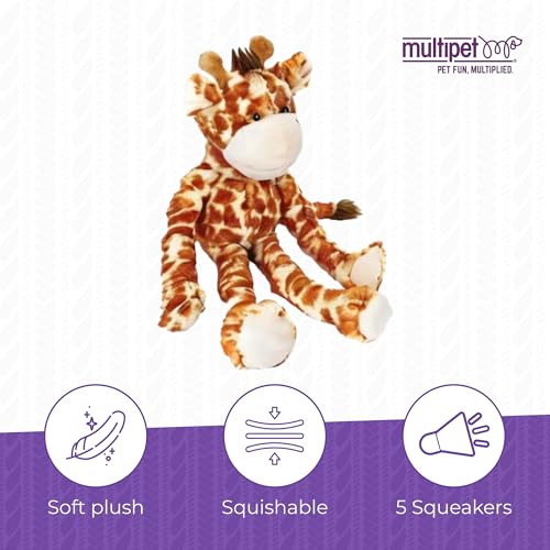 Multipets Swingin 56 cm großes Hundespielzeug aus Plüsch mit extralangen Armen und Beinen und Quietscher