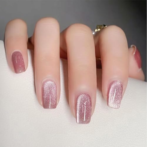 Hebterrka Kunstnagels met kattenogen, middelgrote valse nagels