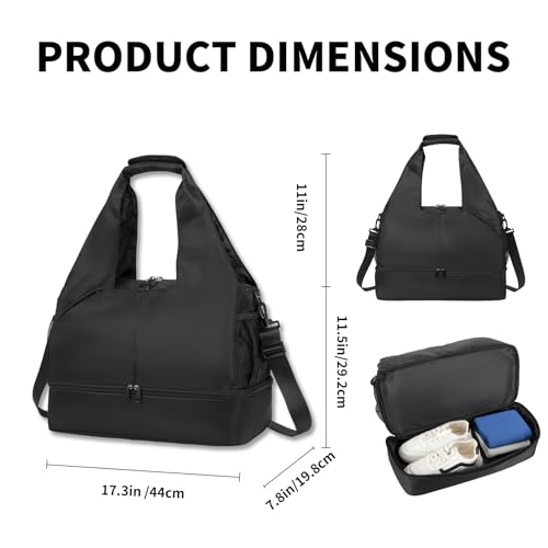 Gym Bag for Women with Shoe Compartment Lightweight Workout Bags Yoga Bag for Women with Yoga Mat Holder Gym Tote for Dance, Sports,Work3