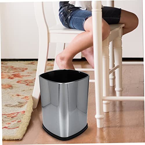 Caneca de basura rectangular de acero inoxidable Vaguelly miniatura 7