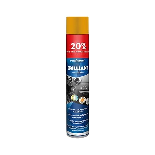 Fra-Ber Brilliant Lucida Cruscotto Professionale Spray Alla Vaniglia Per Lucidare, Ravvivare E Proteggere I Cruscotti E Le Parti In Plastica - 750 Ml 