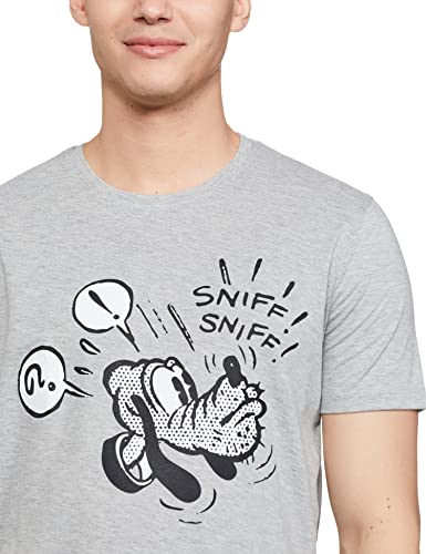Image of Mickey Mouse Family by Wear Your Mind Men's Regular Fit Round Neck Short Sleeves Knitted T-Shirt