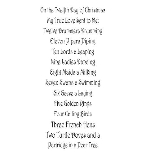 Twelve Days of Christmas Stair Riser Decals Holiday Staircase Steps