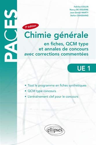 Télécharger Chimie générale en fiches, QCM type et annales de concours avec corrections commentées UE 1 PDF Ebook En Ligne