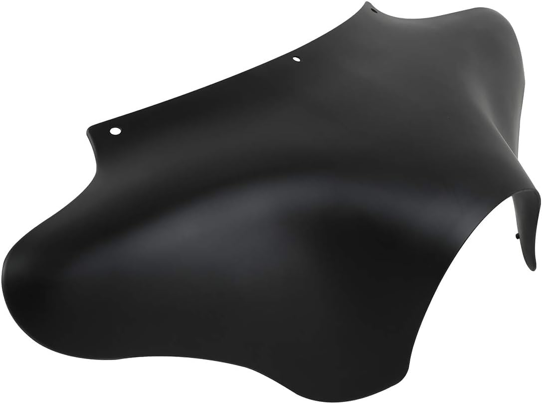 Motorcycle Front Outer Batwing Fairing For Harley Touring Road King Softail Dyna Honda Valkyrie Shadow Sukuzi Boulevard Yamaha V-Star (Matte Black W/Smoke Windshield)