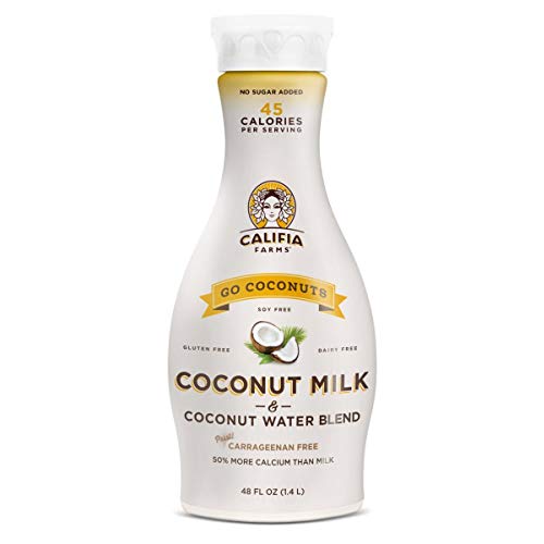 Califia Farms Go Coconuts Coconutmilk and Coconut Water Blend, 48 Oz (Pack of 8) | Dairy Free | Plant Based | Nut Milk | Vegan | Non-GMO