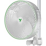 VIVOSUN AeroWave E9 Grow Tent Fan 9', EC Motor, WiFi-Controllable, US Patented Auto Oscillating Clip fan, IP54 Weatherproof, Strong Airflow & Quiet for Hydroponic Ventilation Circulation, White