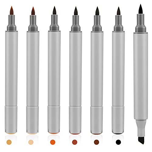Leinuosen 6-Pack Leather Dye Marker Pens