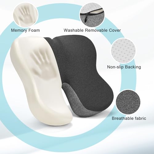 RaMokey Memory Foam Seat Cushion, Coccyx Cushion for Tailbone Pain, Ergonomic Support Cushion for Driving and Sitting, Comfort Chair Pad for Home, Office, Car, Wheelchair - Image 5