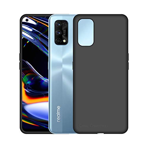 Image of Case Creation Luxurious OG Series for Realme 7 Pro Case Cover,Anti-Dirty Slim Case Frosted Matte Cute Candy TPU Raised Bezel (Splash of Color) Back Cover for Realme 7 Pro -Black