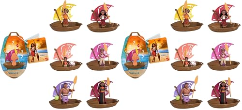Miniatura 7 de Mattel Disney Vaiana 2 Intrépidos Navegantes Conjunto con muñeco pequeño Sorpresa, Canoa y Accesorios, Inspirado en la película (los Estilos Pueden Variar), JBT68 (Paquete de 2)