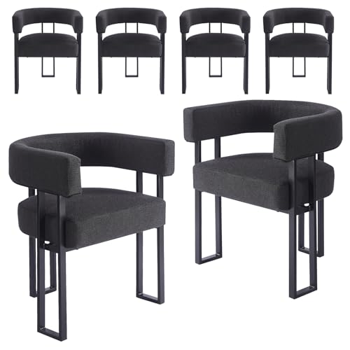 stone princess Lot de 2 Chaises de Salle à Manger - Chaise Cuisine en Chenille Pieds Métalliques Noirs, Design Élégant et Confortable, Siège Rembourré...