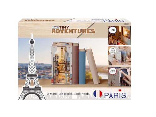 Idée cadeau puzzle Book Nook Paris : kit maquette 3D bois créatif