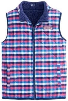 vineyard vines Girls Reversible Sherpa Shep Vest Medium M 10-12