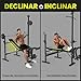 Imagen de HOMCOM Banco de Pesas Multifuncional Banco de Musculación Reclinable con Altura Ajustable para Fitness Entrenamiento Completo en Gimnasio y Casa Carga 250 kg 175x110x202 cm Negro