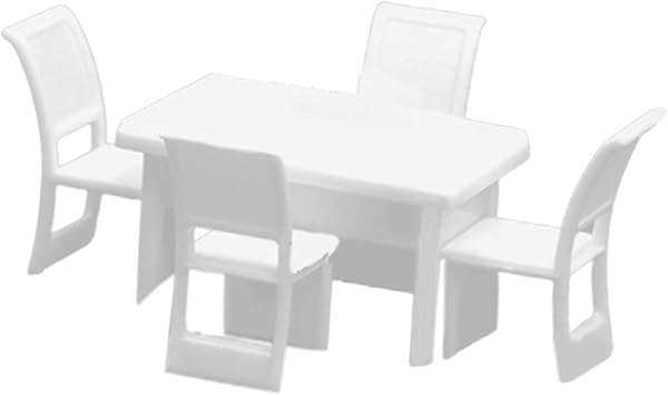 1/50 Chair Table Model Set, Diorama Layout Kitchen Furniture Toys, Diorama Accessory, Square