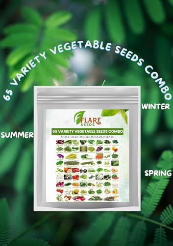 Image of No.1 Organic, Winter, Summer, Home Garden, Seeds Bank, Vegetable 65 Seeds Combo