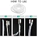 26 Ft Spiral Cable Wrap - White Cord Covers Bundle Sleeve Hose for PC TV Computer Electrical Wire Organizer, Cord Cover and Detangler