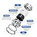 1Pcs Cable Gland M50, Stainless Steel Waterproof Glands Joints, IP68 Adjustable Connector Glands, Cord Grip Connectors with Gaskets and Locknut 32-38mm Diameter