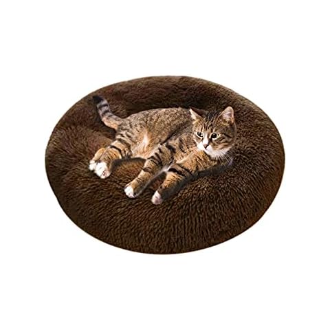 Andiker Plüsch-Katzen-Donut-Bett, weiche Bequeme Katzenbetten Cover