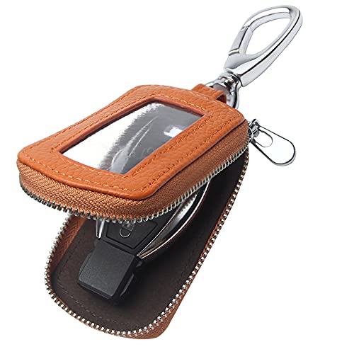 Image of Universal Premium Car Key Fob Case Genuine Leather Car Smart Key fob Holder for Remote Key Fob
