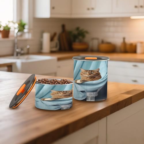 Contenedor Hermético de Acero Inoxidable para Café 900ml miniatura 5