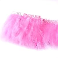 Bordure En Plumes Moelleuses 2m Large 10-15cm Avec Ruban Satin - Accessoire Couture Costume DIY Couleur Au Choix