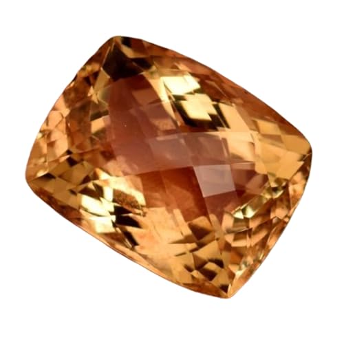 Citrine naturelle rectangulaire authentique pour remplacer une pierre de bague