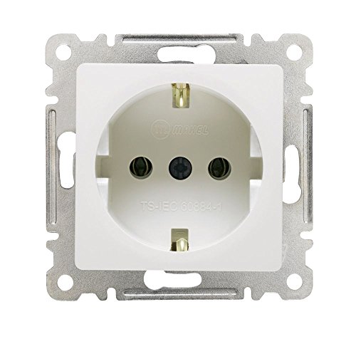 Preisvergleich Produktbild Makel Lilium Natural Modul Steckdose Schutzkontakt weiss