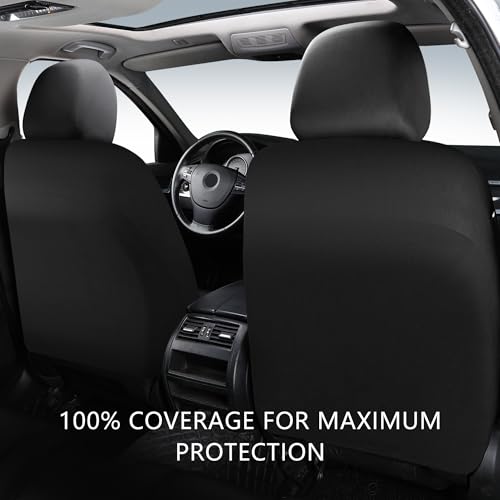 Image of HChengkikz Front Car Seat Cover, Breathable and Sporty (Black)