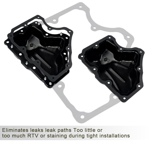 Image of Engine Oil Pan Gasket Set Compatible with Chevy /GMC /Cadillac 5.3 6.2 V8 2014-2018 Silverado Sierra 1500 2015-2020 Yokon Suburban Yokon XL Tahoe 2015-2020 Escalade Escalade ESV Replace#OS 30893