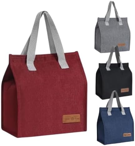 Queens Lunch Bag - Insulated Tote Bag for Women, Men, and Kids | Reusable Insulated Leakproof Lunch Box Tote Bag, Lunch Bag for Adults & Kids | Travel & School Bag | Thermal Food Container Bag (Red)