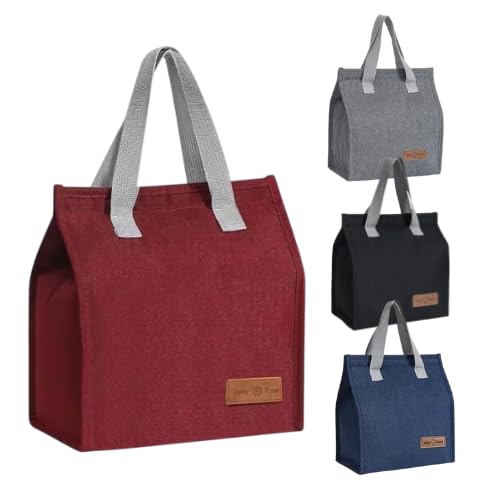 Queens Lunch Bag - Insulated Tote Bag for Women, Men, and Kids | Reusable Insulated Leakproof Lunch Box Tote Bag, Lunch Bag for Adults & Kids | Travel & School Bag | Thermal Food Container Bag (Red)