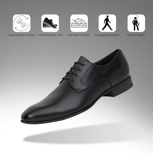 Image of HYLI Genuine Leather Formal Lace up Shoes for Men - Durable | Comfortable | Breathable | Odor Resistance | Flexible