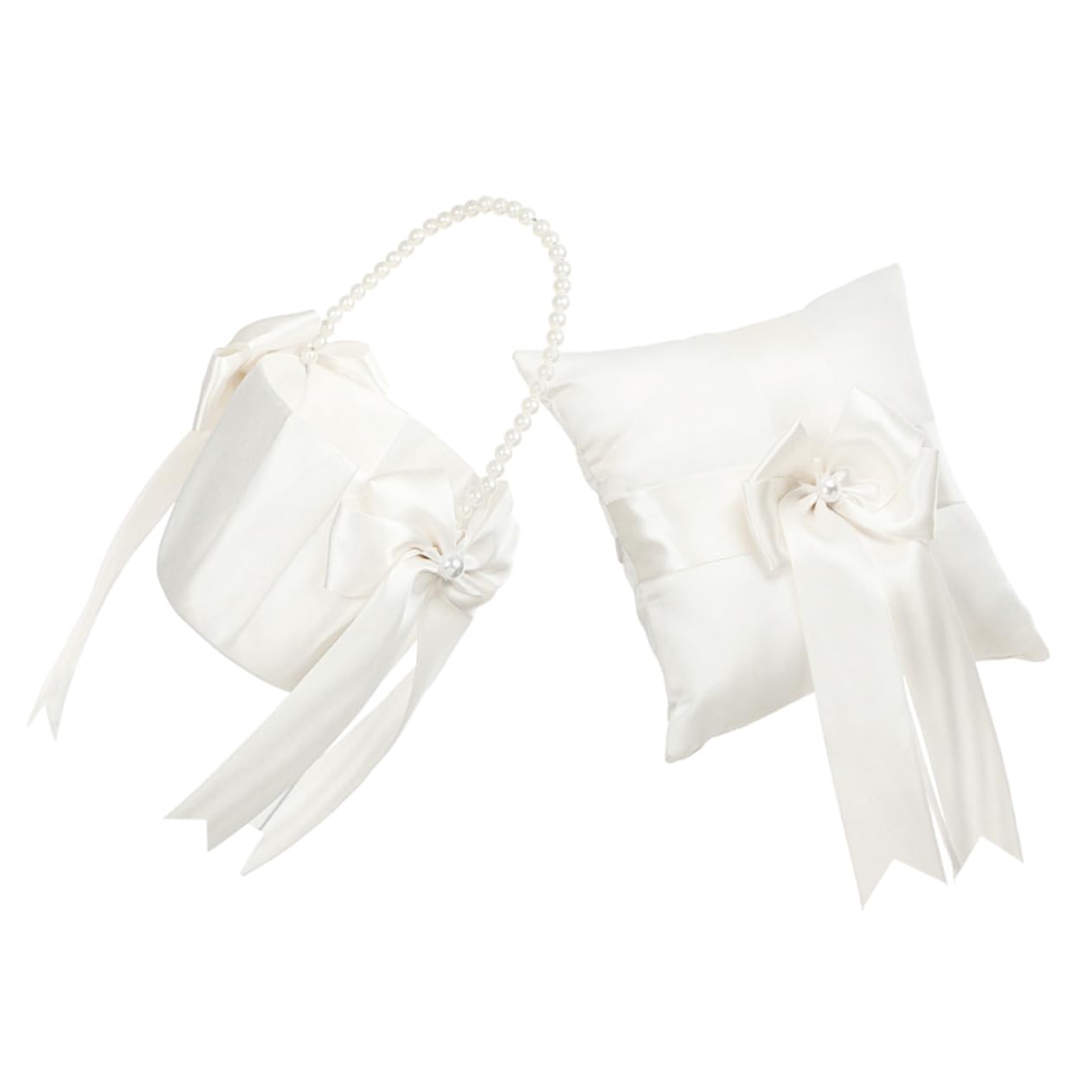 TINEASUR TINEASUR 1 Juego De Cesta Y Almohada Para Anillo Suministros De Boda Cojín Para Anillo Soporte Para Anillo De Boda Cesta Para Anillo De Boda Almohada Portador De Anillos Cestas