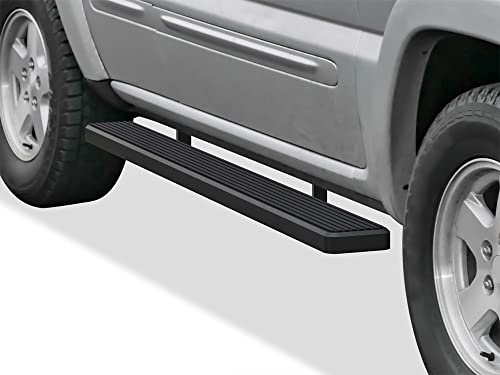 Estribos APS Premium 6in Negro Acero Inoxidable para Jeep Liberty 02-07 miniatura 4