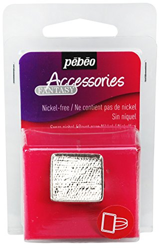 Pebeo 166800 Fantasy Metal Square Ring, 20 x 20mm